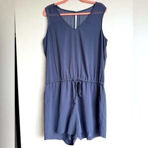 Banana Republic Blue Sleeveless Romper Shirt Set